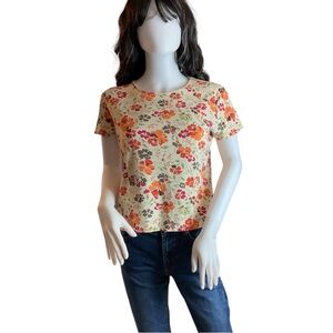 Sonoma Pima Cotton Floral Tee Shirt